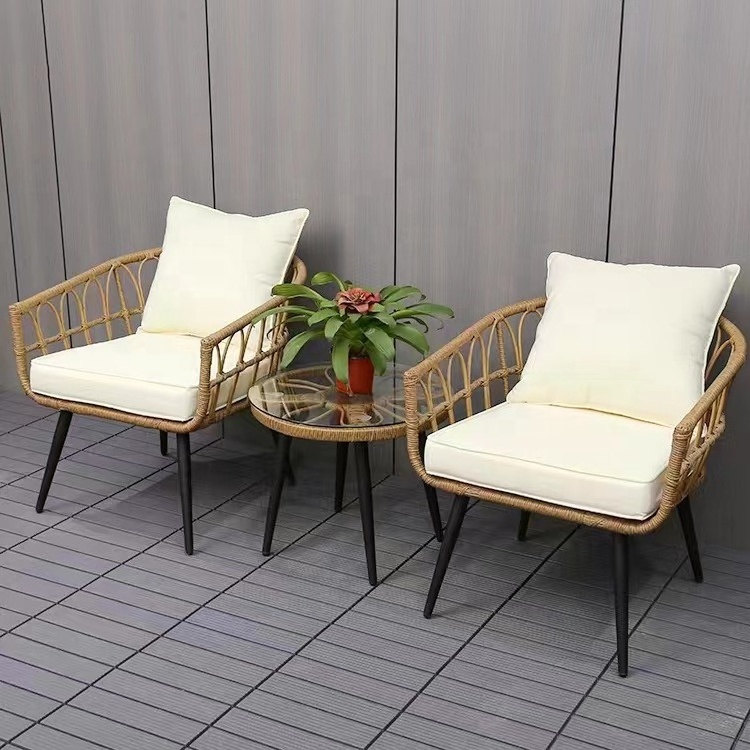 Outdoor Patio Bistro Chair Set Rattan Patio Garden Sets