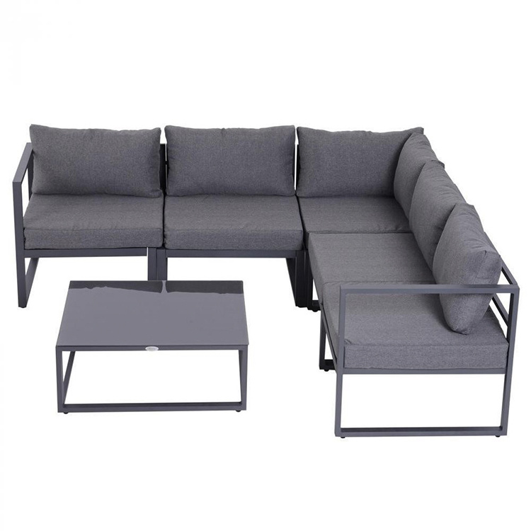 Aluminum garden sectional outdoor sofa furniture corner sofa