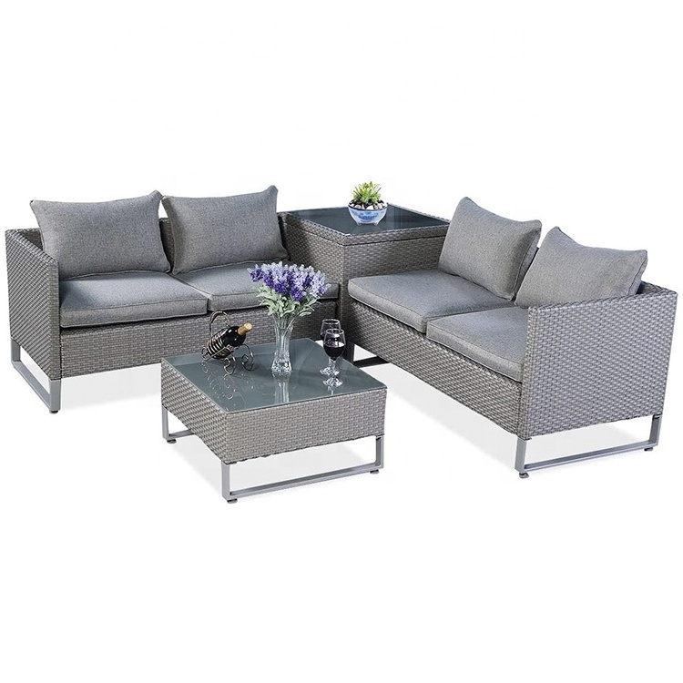 UN Leisure Sofa exterior loungeset garden outdoor couch set lounge wood patio furniture with storage box