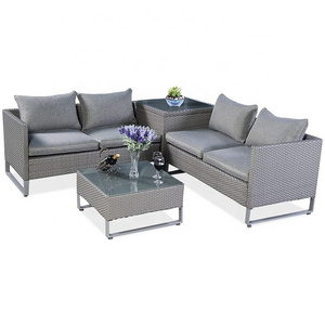 UN Leisure Sofa exterior loungeset garden outdoor couch set lounge wood patio furniture with storage box