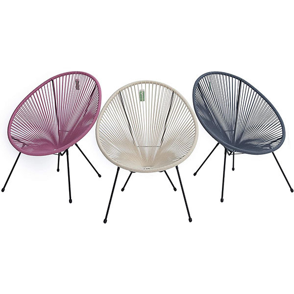 Acapulco Leisure Garden stacking chair cheap wicker furniture outdoor KD design online selling rattan chair papasan chair frame