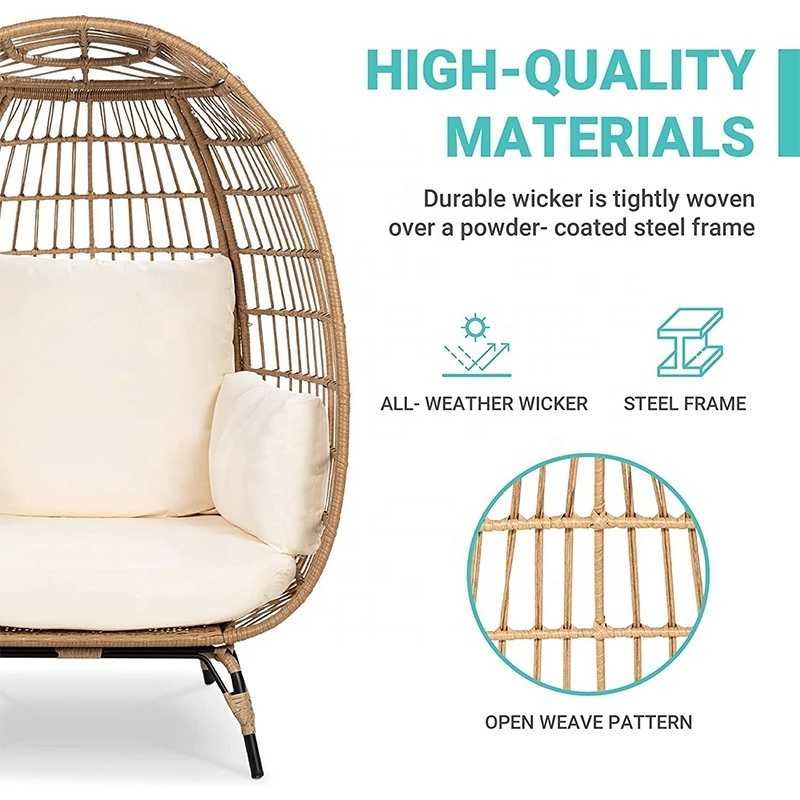 Wicker peacock rattan chair rattan swing hanging egg chair outdoor lounge chair luxury