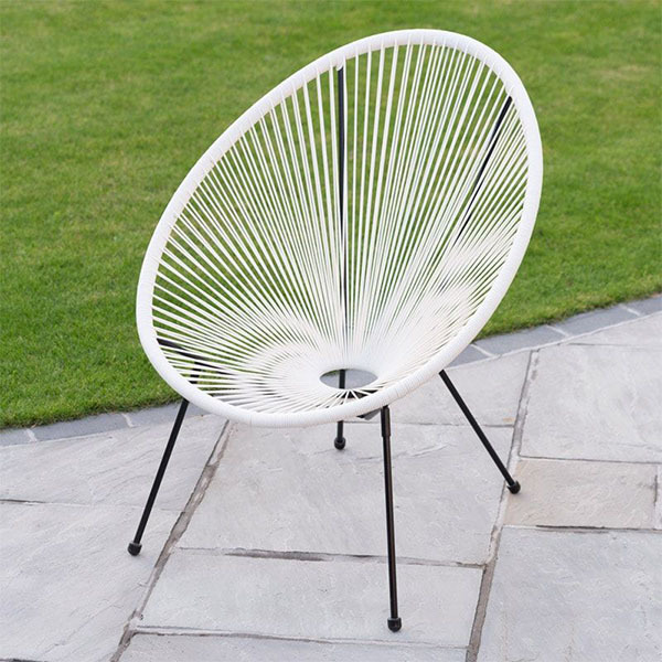 Acapulco Leisure Garden stacking chair cheap wicker furniture outdoor KD design online selling rattan chair papasan chair frame