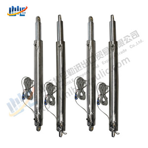 Movable floor swimming pool underwater rise lifting stainless steel cylinders