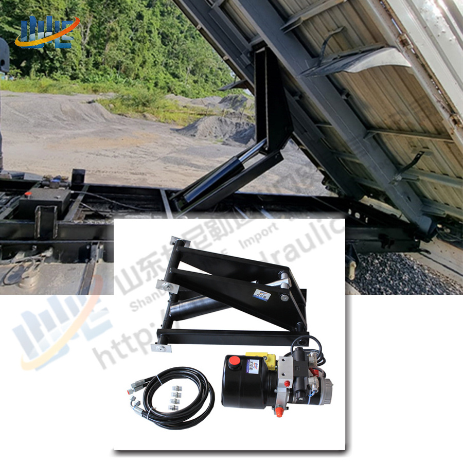 10 ton dump truck lift double effect hydraulic cylinder and hydraulic power unit