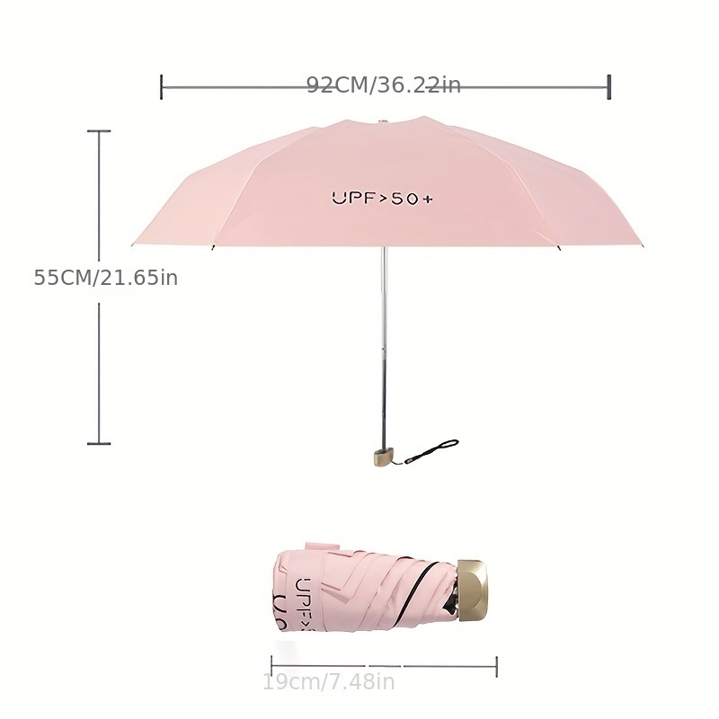 Small Folding Umbrella Rain Women Gift Fashion Men Mini Sun Parasol Girls Anti-UV Waterproof Portable Pocket Travel Umbrellas