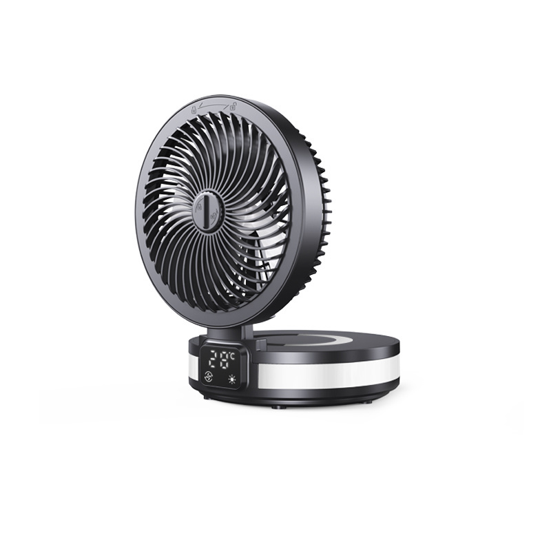 New arrival 2023 desktop fan,portable rechargeable usb fan with led light outdoor camping light fans