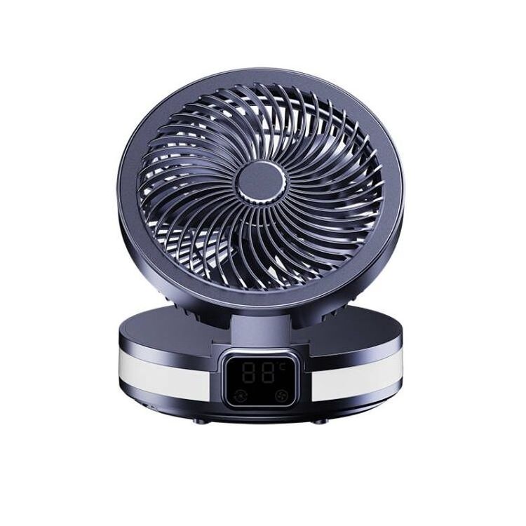 New arrival 2023 desktop fan,portable rechargeable usb fan with led light outdoor camping light fans