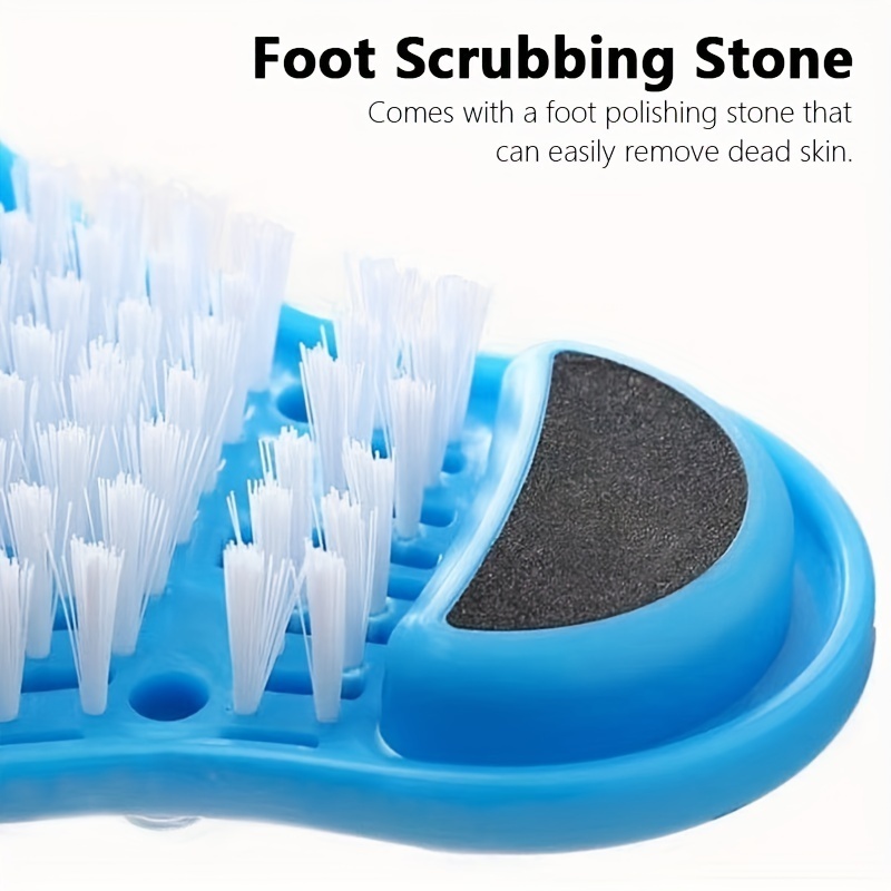 Man wash feet cleaner brush foot stone rub feet household lazy soft massage women slippers