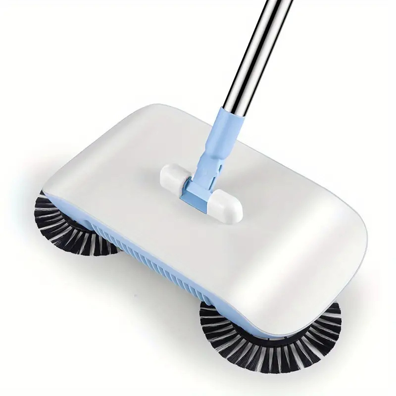 Stainless Steel Sweeping Machine Hand Push Broom Dustpan Automatic Sweeper Spinning Cordless Push Power Broom