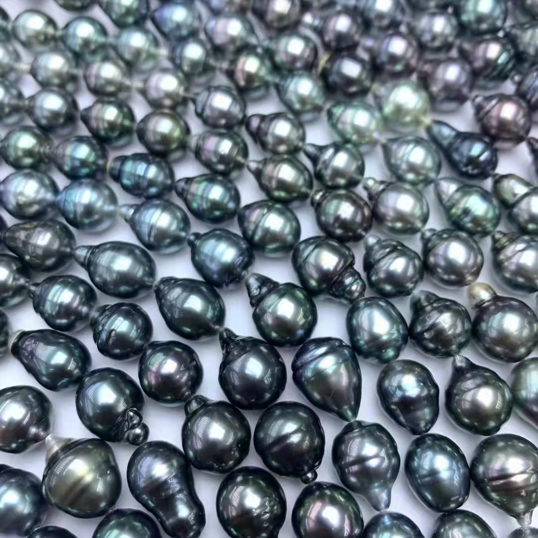 natural Peacock Blue Seawater Tahitian baroque pearl strong luster wholesale natural pearls for making jewelry