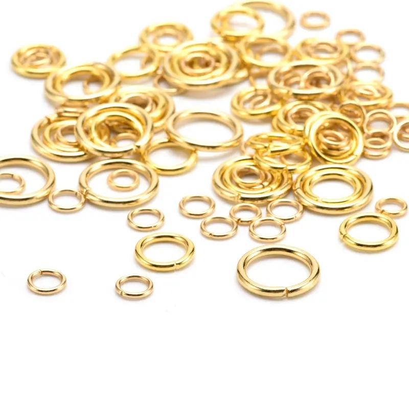 1000pc/bag Jump Rings Stainless Steel Steel Open Ring Circle Gold And Silver Color For Jewelry Making Accessories