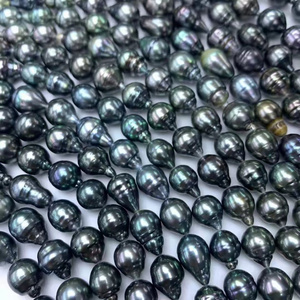 natural Peacock Blue Seawater Tahitian baroque pearl strong luster wholesale natural pearls for making jewelry