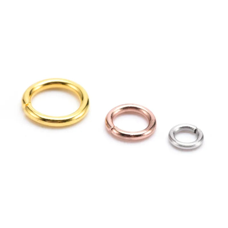 1000pc/bag Jump Rings Stainless Steel Steel Open Ring Circle Gold And Silver Color For Jewelry Making Accessories