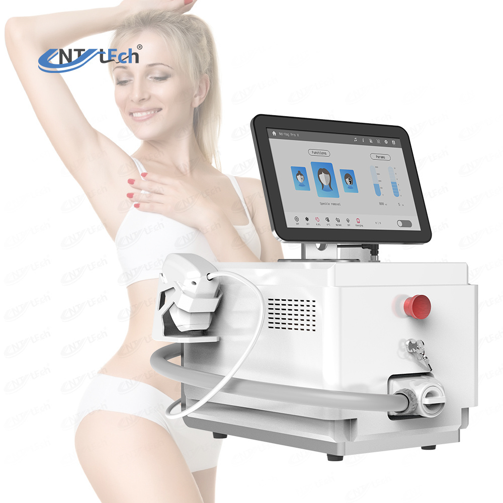 High quality 808 diode laser and pico 2 in 1 picosecond laser tattoo removal machine