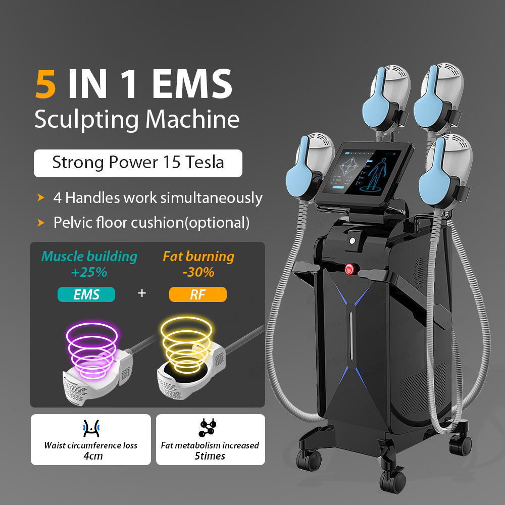 Aesthetic medicine 15 tesla ems muscle building stimulator machine EMS body sculpting shape