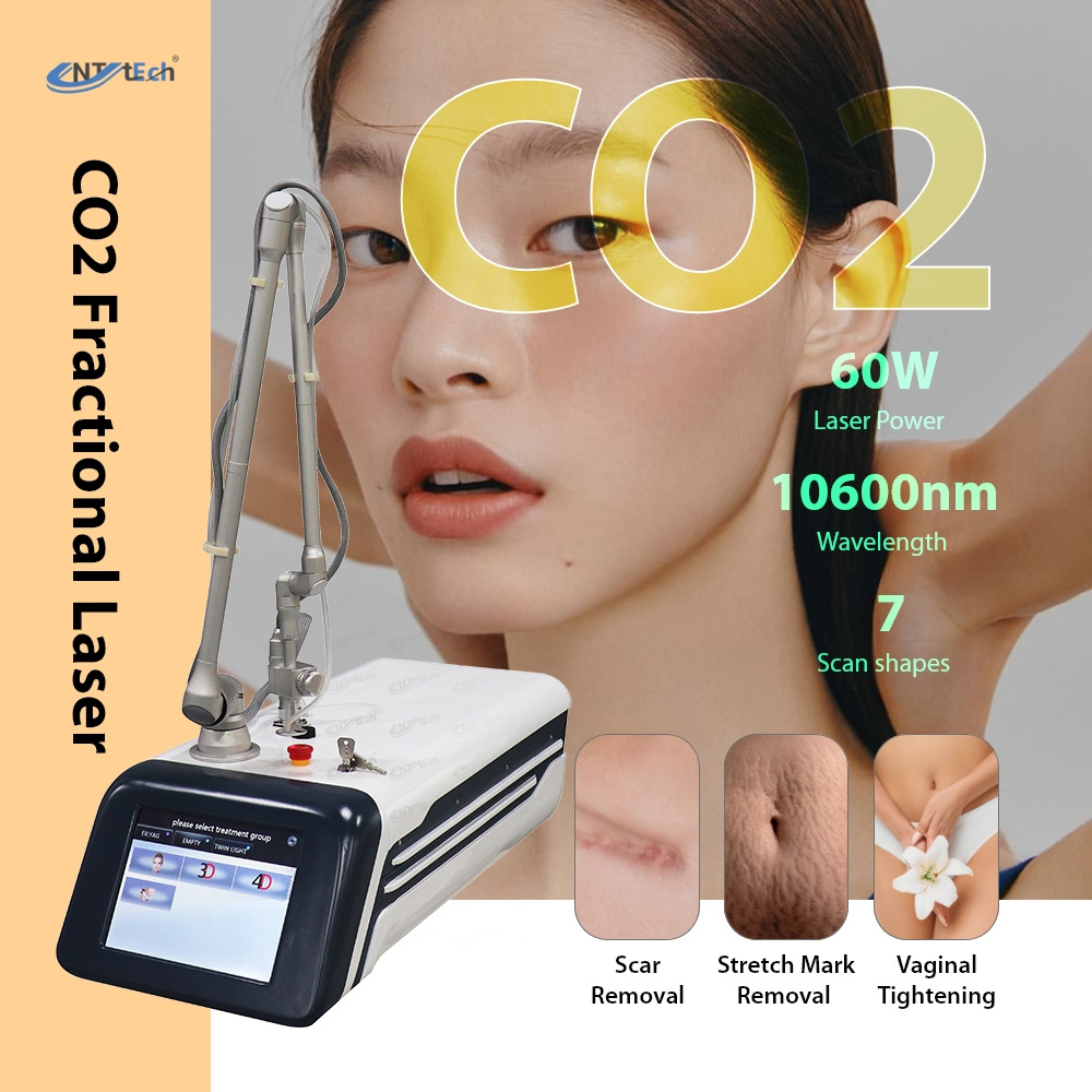 Powerful 60W 10600nm co2 fractional laser  vaginal tightening skin resurfacing beauty machine  korea