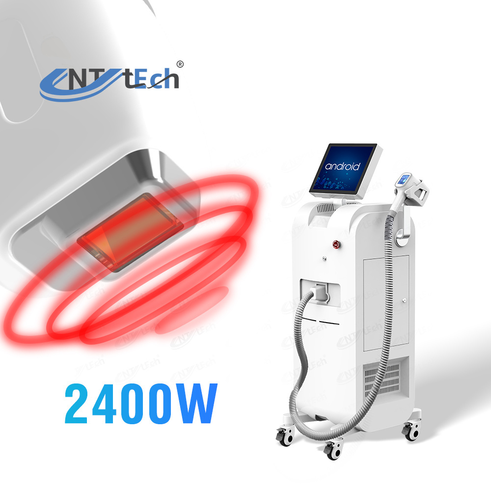 Fast treatment 2400w three 808 wavelength laser hair removal machine for sale