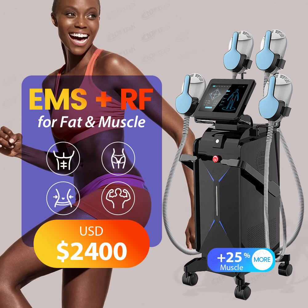 UNT technology body shaping ems slimming 4 handles Neo with Rf fat burning muscle stimulator body sculpt machine