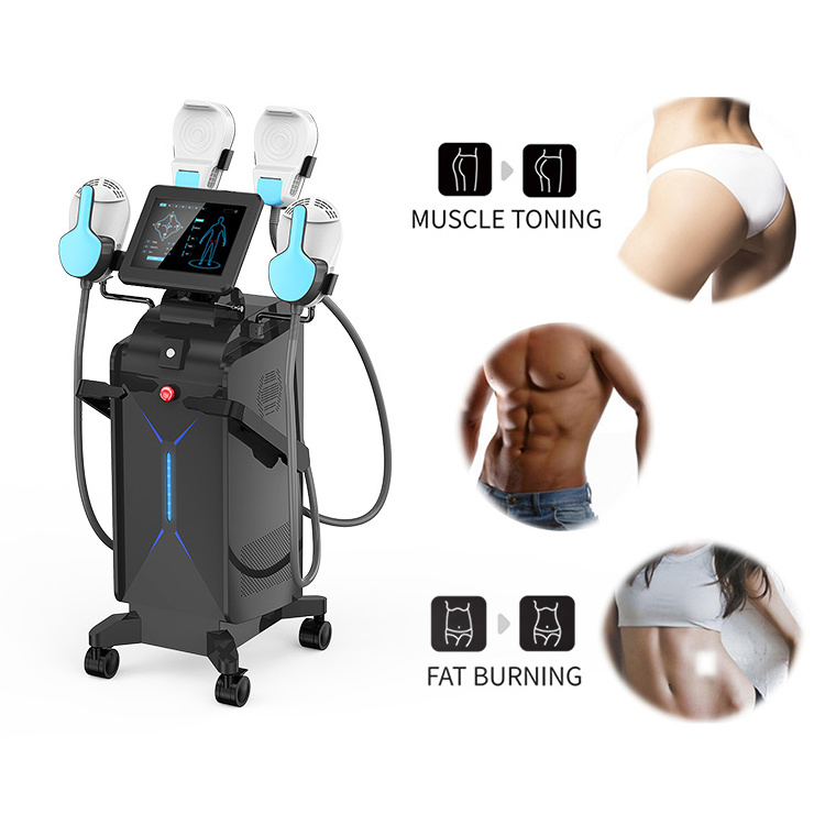 Factory direct 4 handle slim body slimming ems rf sculpting muscle building beauty machine