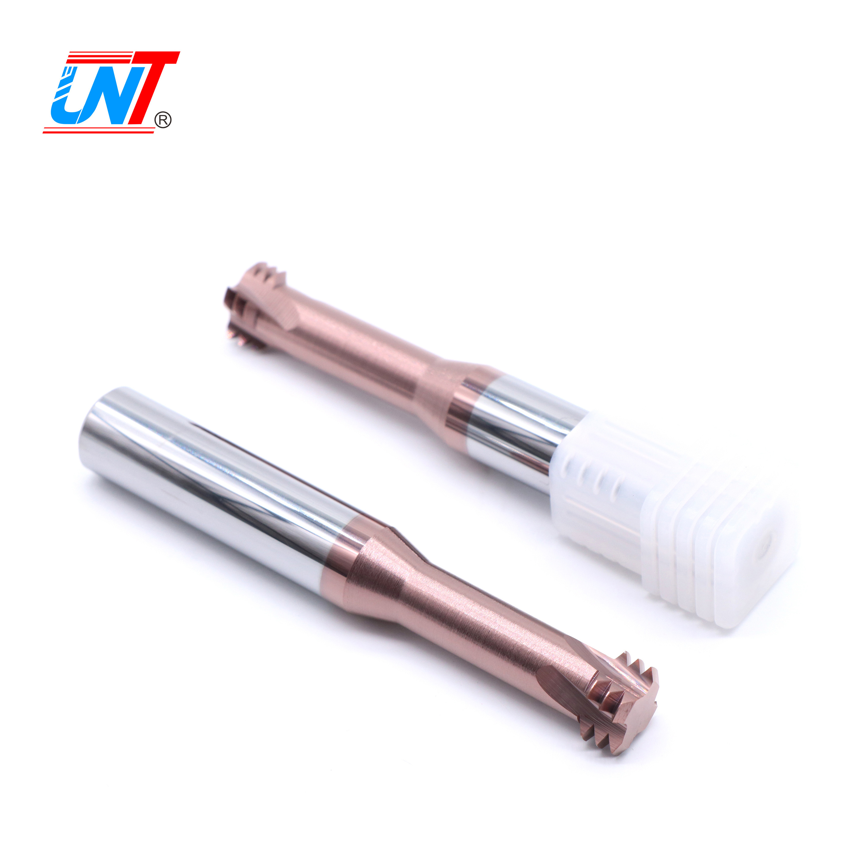 UNT Solid Tungsten Carbide Coated High Precision CNC Cutting Tool Fresa 3 Tooth Thread Carbide Mill