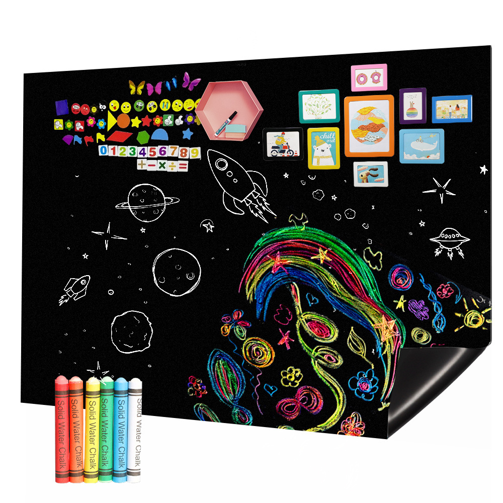 Popular Design Self Adhesive Vinyl Wall Tiles Sticker Writing Chalkboard Portable Blackboard