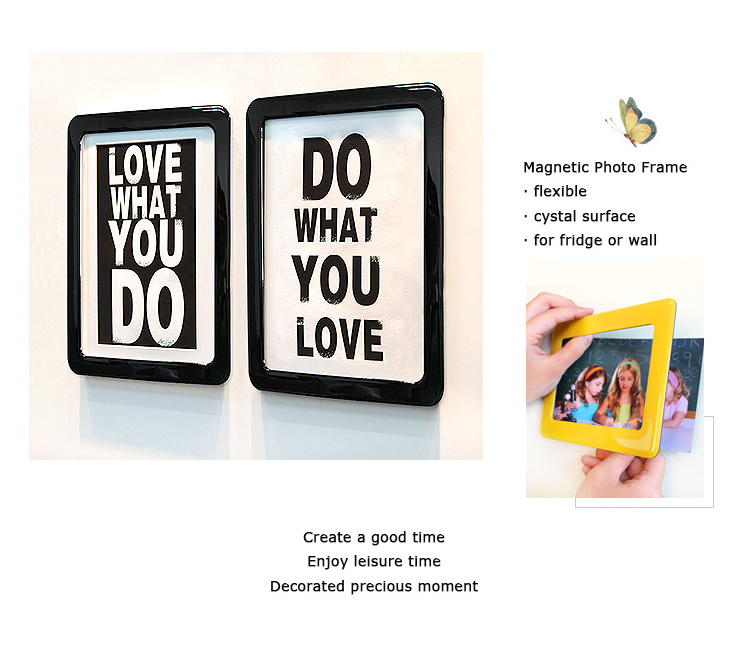 Crystal Epoxy Photo Frame Printing Magnetic Frame Stick on the Wall