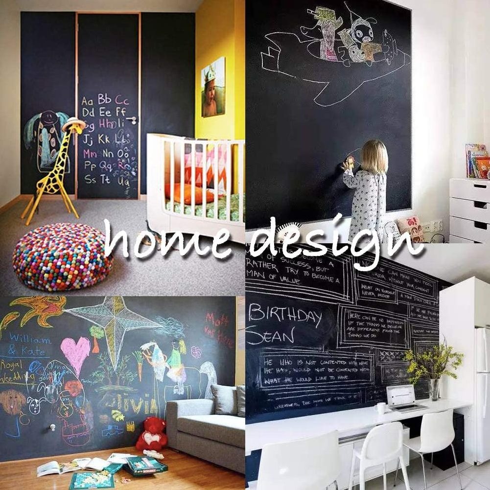 Kids Room Decor Magnet Chalkboard Stick On Wall Adhesive Black Board Magnetic Children Blackboard