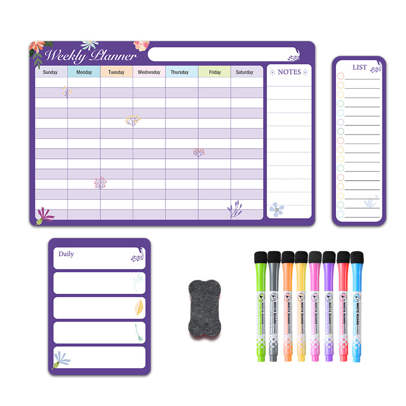 Magnetic Whiteboard Self Adhesive Dry Erasable Schedule and Calendar for School and Family