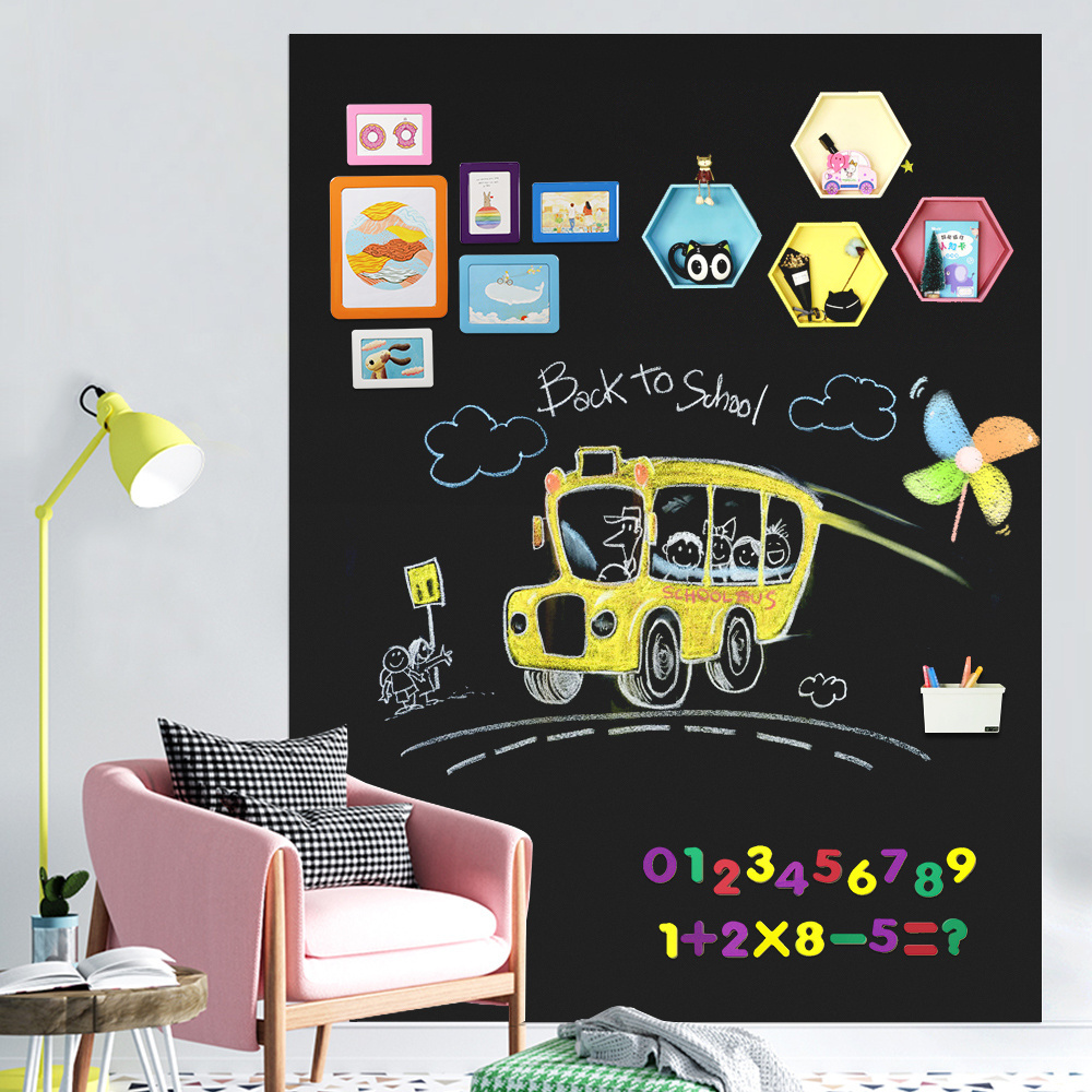 Soft Self- Adhesive Decorative Chalk board Customized Magnetic Blackboard