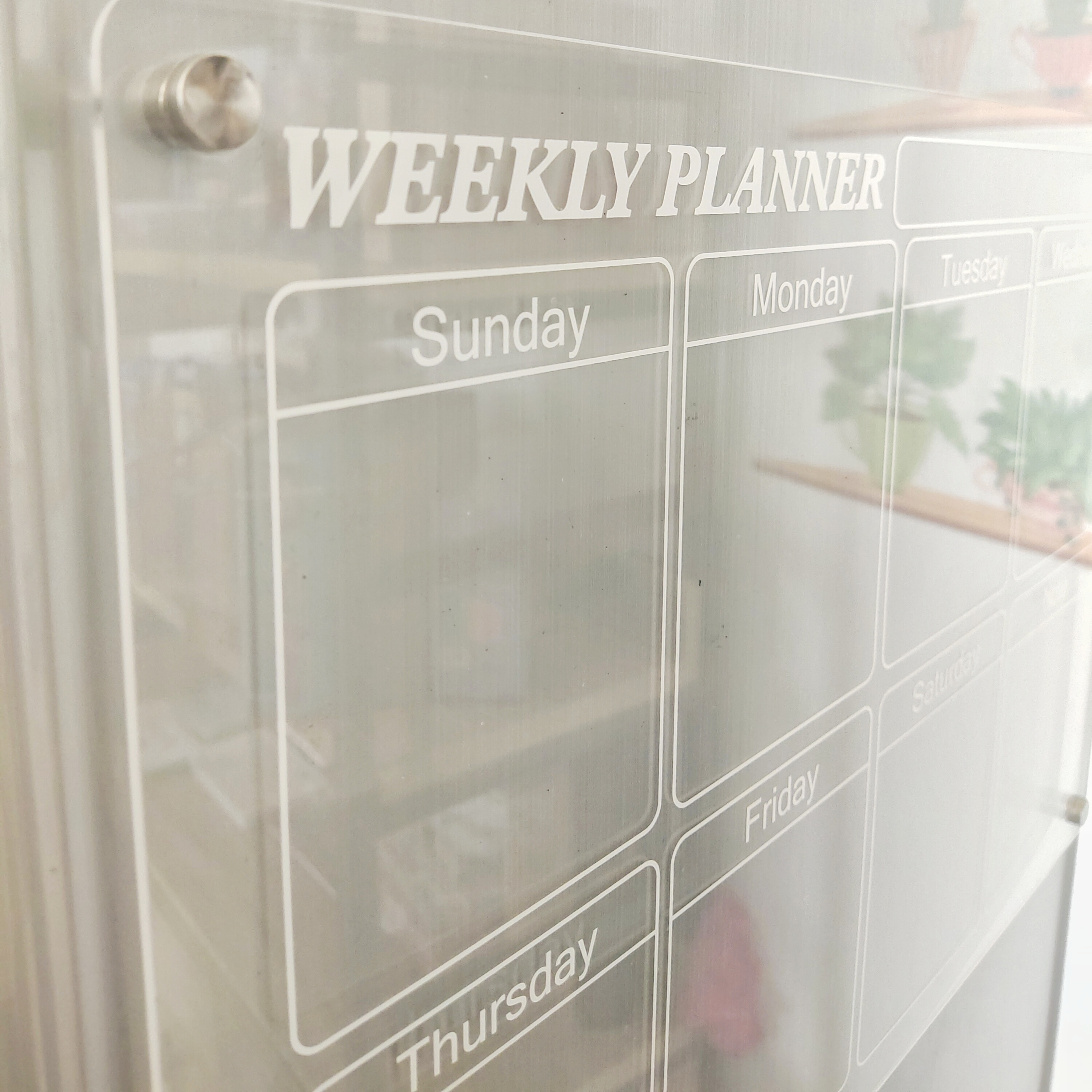 Wholesale Acrylic Calendar Acrylic Message Board Dry Erase Board Week Magnetic Notepad Calendar for Fridge