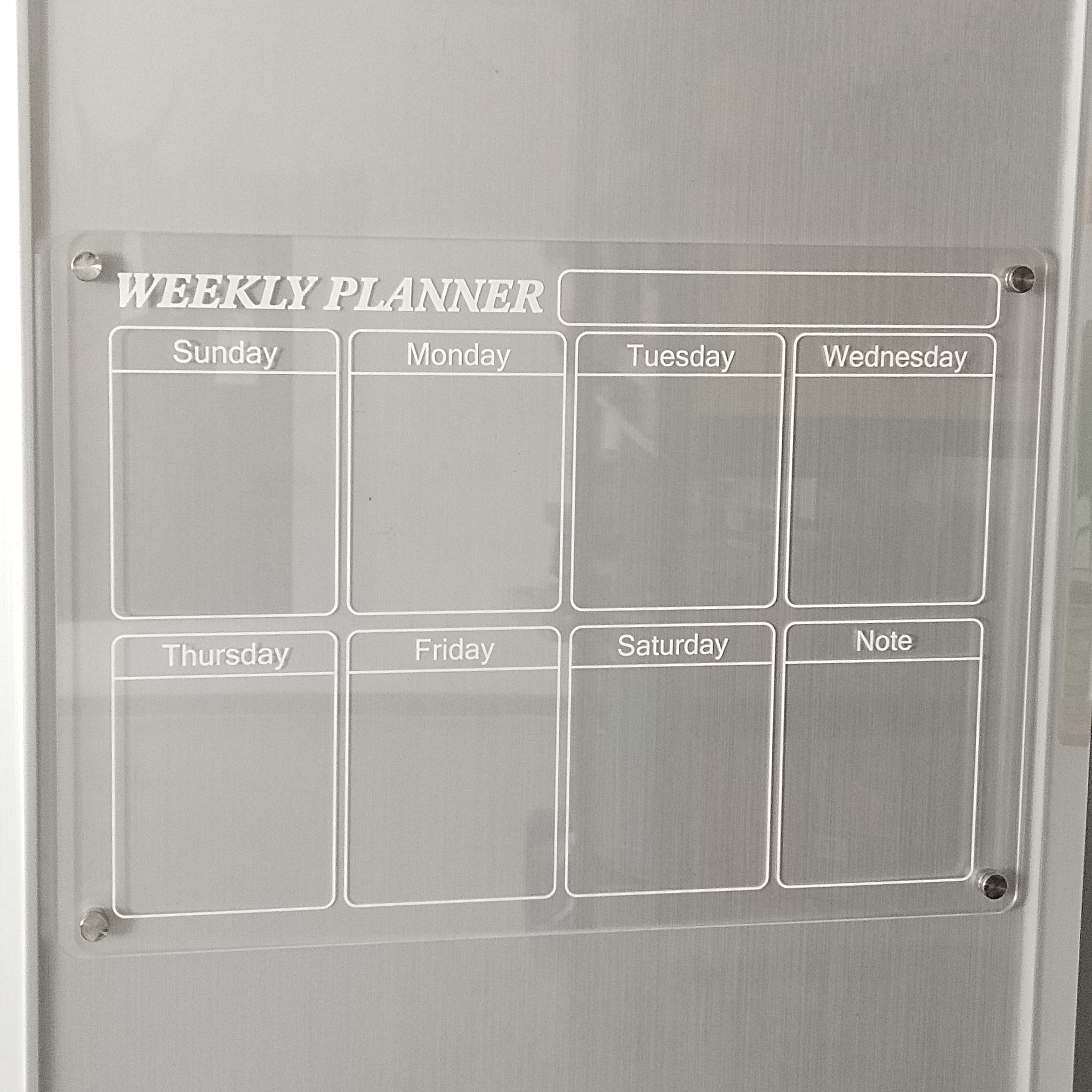 Wholesale Acrylic Calendar Acrylic Message Board Dry Erase Board Week Magnetic Notepad Calendar for Fridge