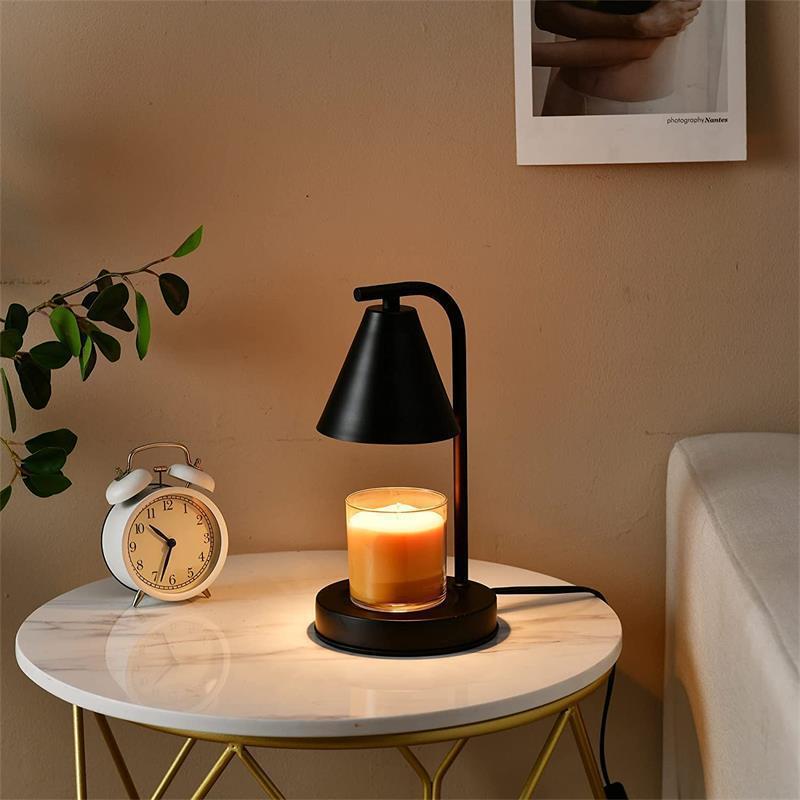 UOBOBO Modern Adjustable Temperature Lamp Candle Warmer Wax Burner Decorative Melting Candle Lamp Warmer Round Heating