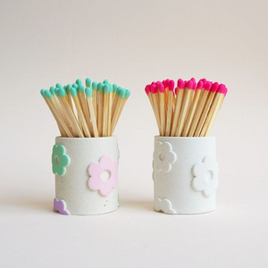 Petal Matchstick Pot long match jar custom matchstick holder  waterproof match holder