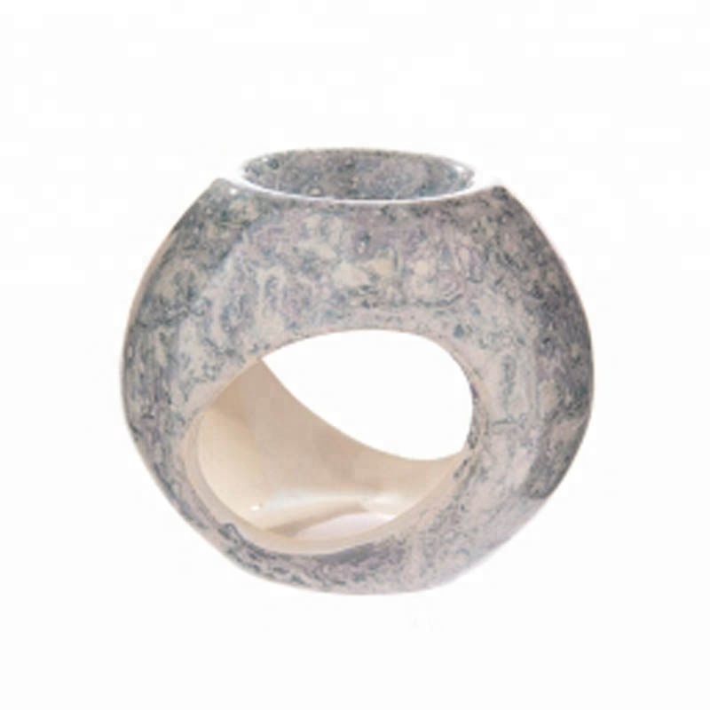 Customized Round Ceramic oil burner  Essential wax melt Burner tealight wax burner for home fragrance