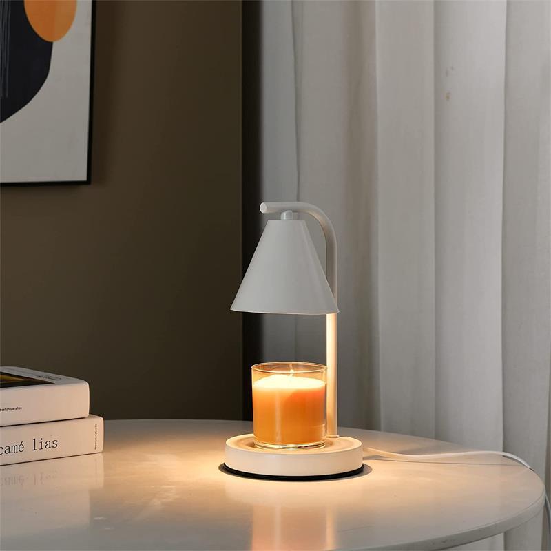 UOBOBO Modern Adjustable Temperature Lamp Candle Warmer Wax Burner Decorative Melting Candle Lamp Warmer Round Heating