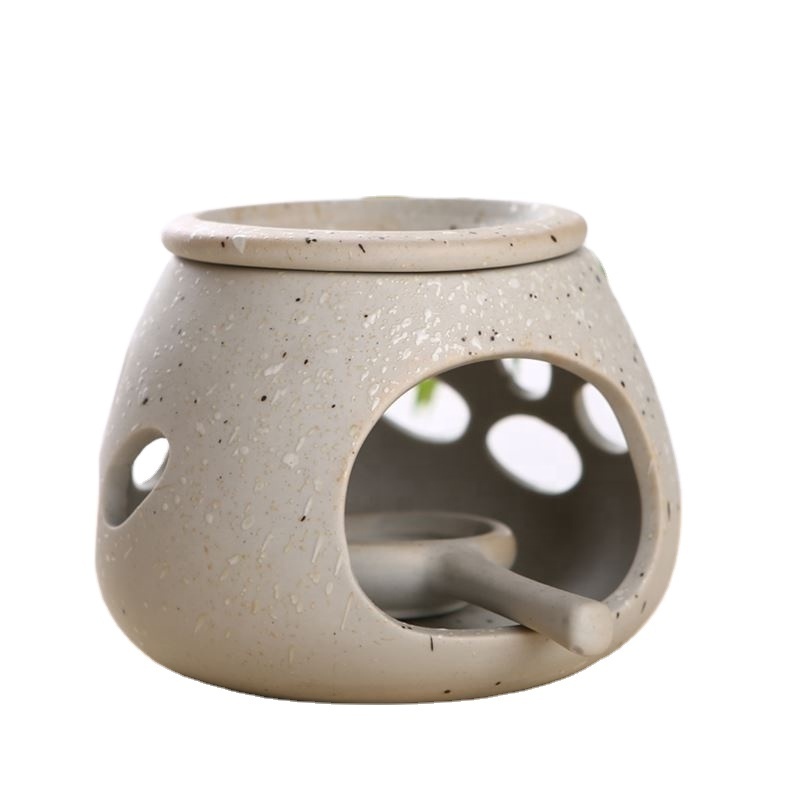 Personalized luxury  wax  burner incense  Wholesale new design hollow out shape ceramic  oil  ceramic aroma  burner  with candle