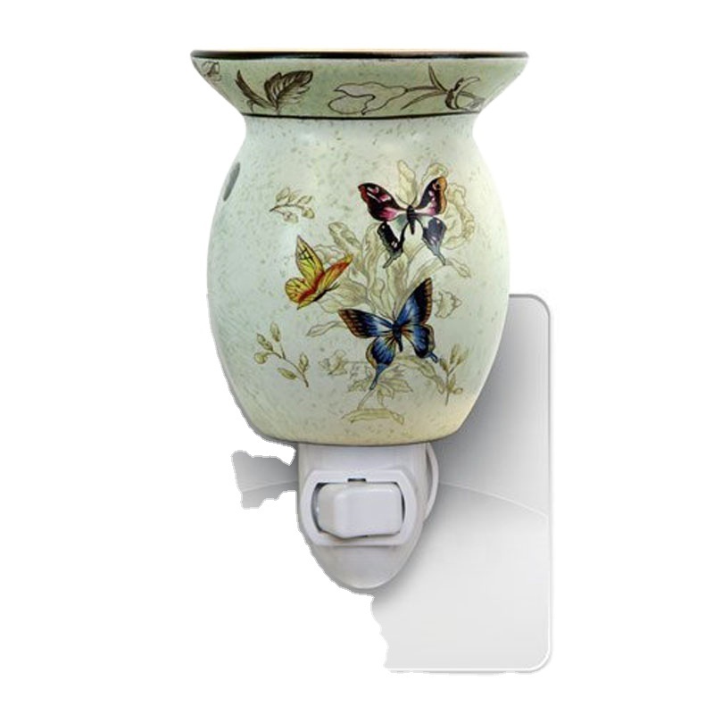 2022 Electric Candle Warmer Plug In Wall Ceramic massage Oil burner Wax Melter Warmer Butterfly