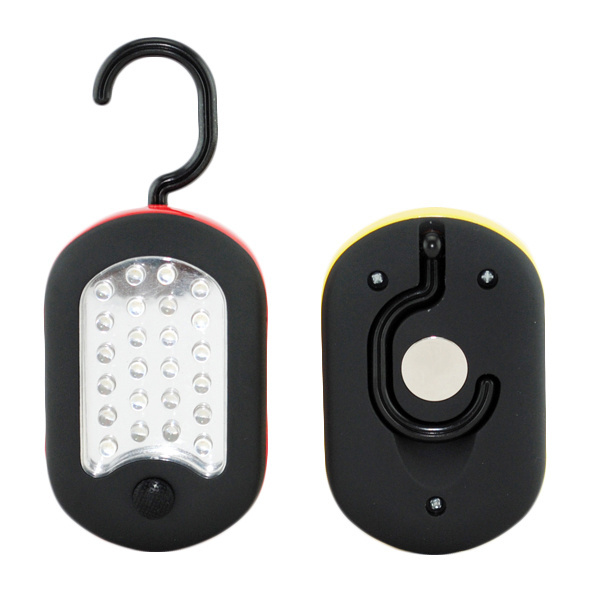 Portable Flashlight 360 degrees rotatable hanging hook 27 LED Compact work light with magnetic on back