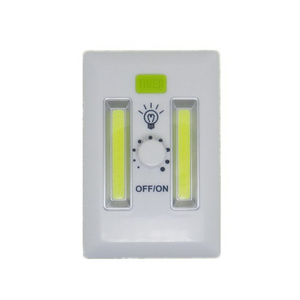 Smart light switch dimmer 2 COB Dimmer LED Night light Switch Plate for Room, AAA Battery Operated Time delay function