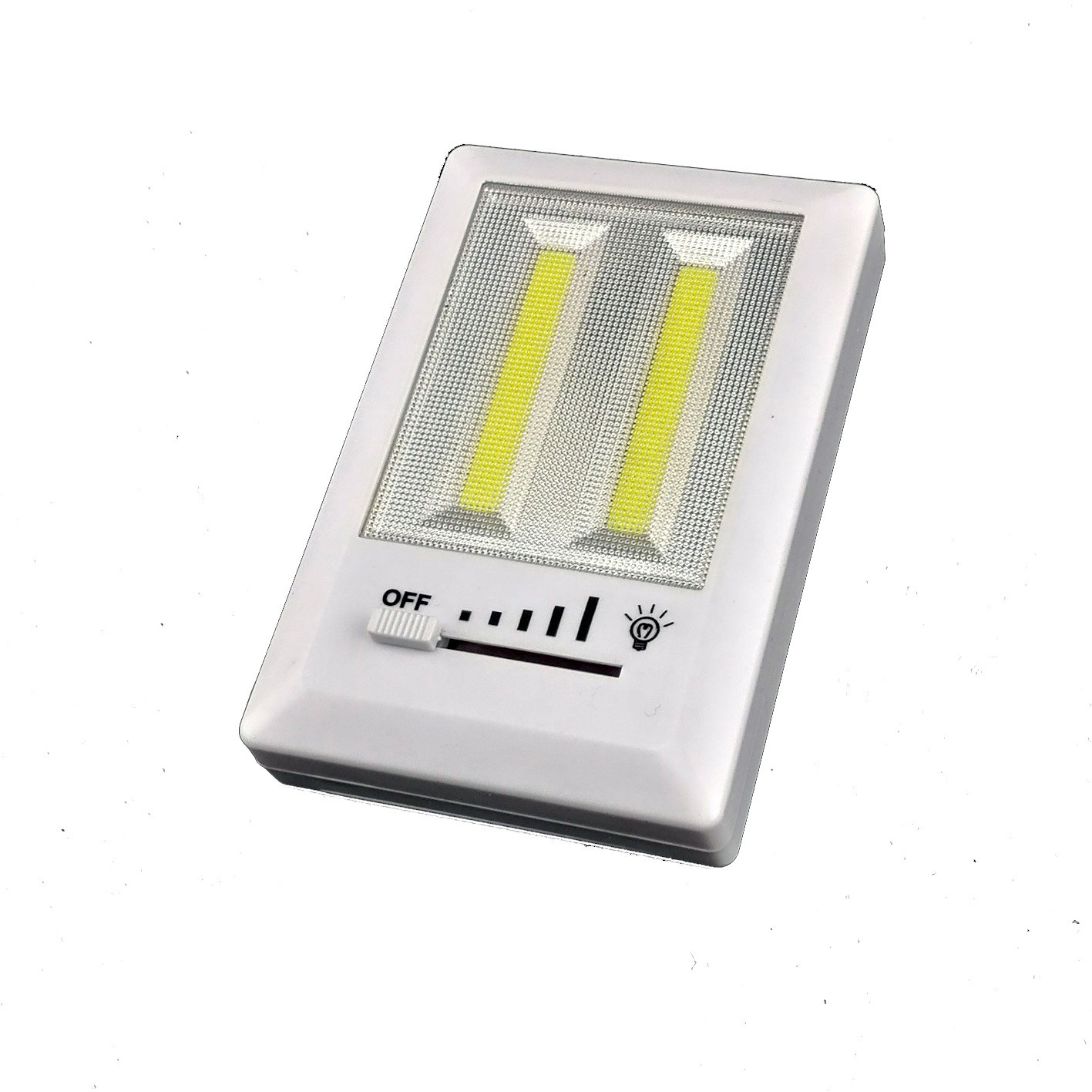 Smart light switch dimmer 2 COB Dimmer LED Night light Switch Plate for Room, AAA Battery Operated Time delay function