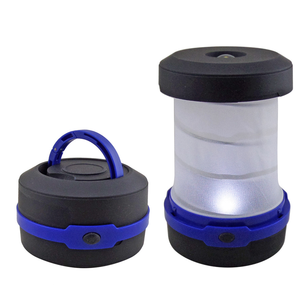 Handhold 3 mode battery powered waterproof mini POP UP camping led flashlight lantern with hook for camping tent