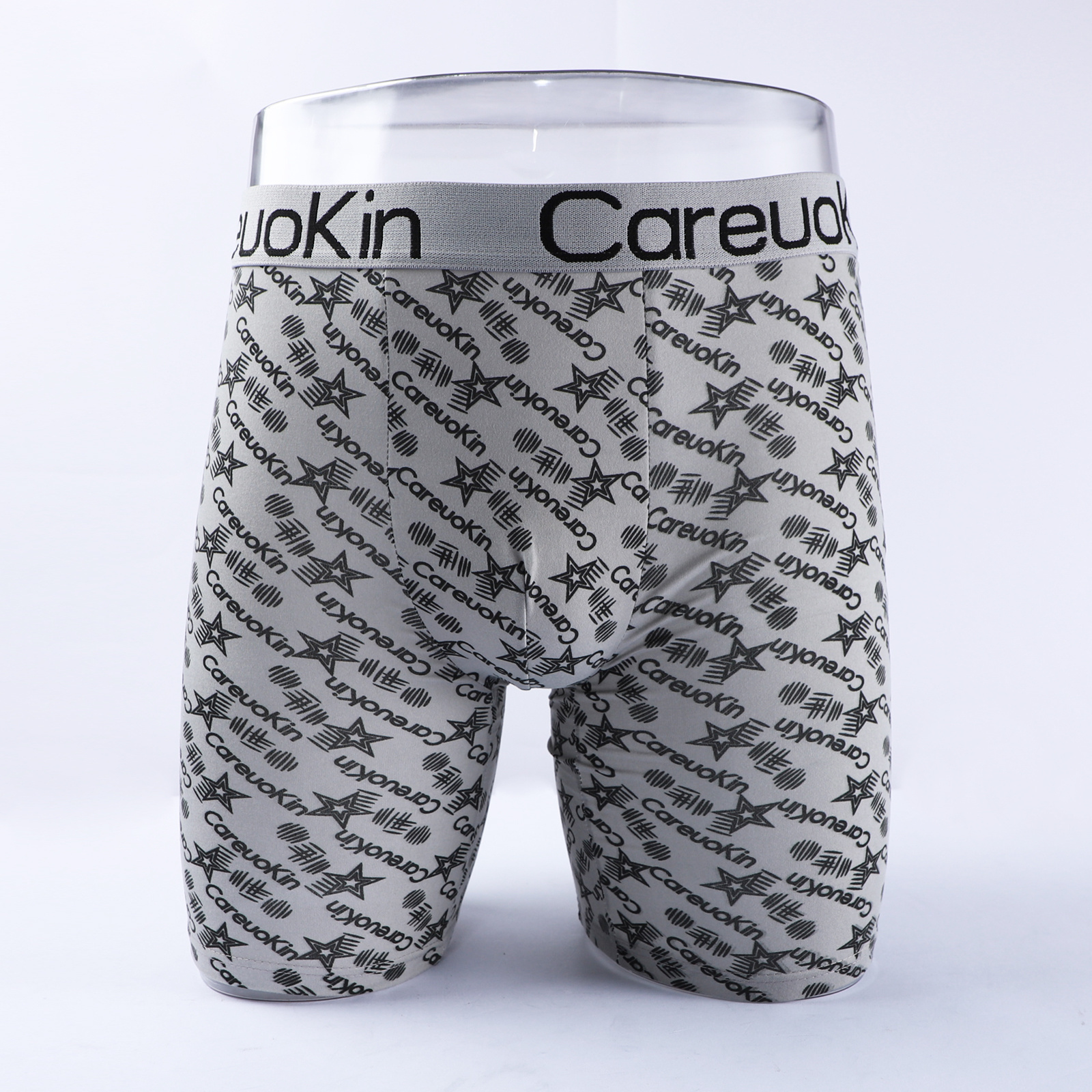 UOKIN Men underwear boxer briefs long homme leg shorts 2022 New print  breathable polyester boxer short  Careuokin A1352