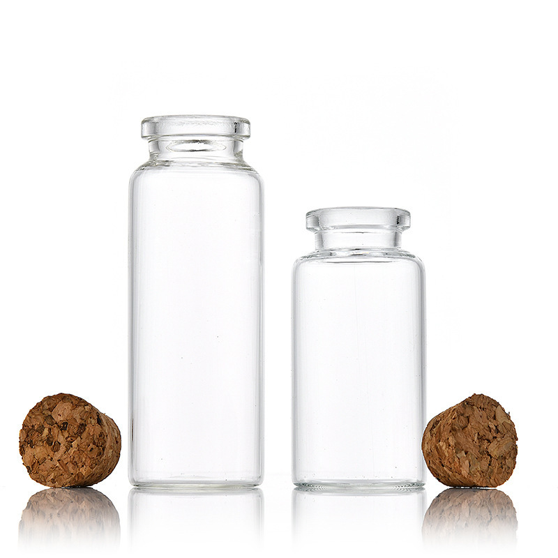 Jar Glass Bottle Custom Logo Mini Potion Vials Glass Cork Bottle Jars Test Tube With Cork Clear