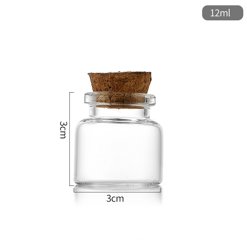 Jar Glass Bottle Custom Logo Mini Potion Vials Glass Cork Bottle Jars Test Tube With Cork Clear