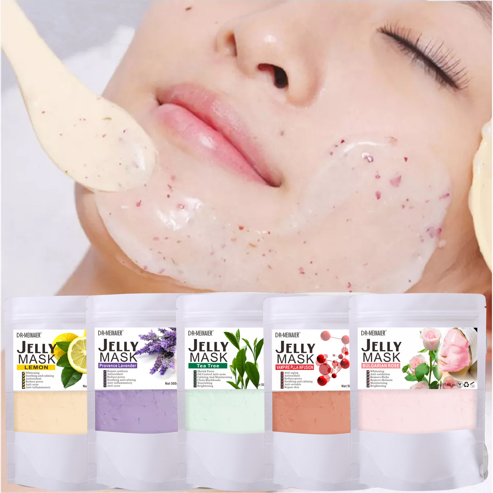 Esthetician supplies Small MOQ Custom private label Organic Luxury Facial beauty products hydrojelly maskss powder Jelly Mask