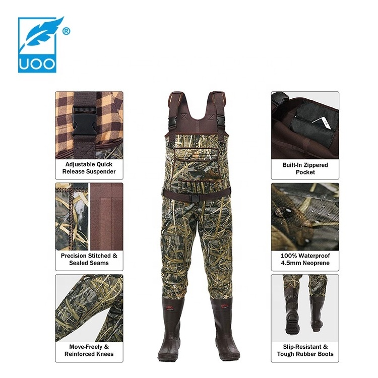 UOO Neoprene Factory Price Fishing Waders with Customized Logo