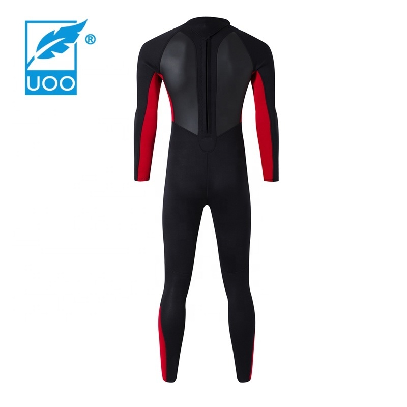 UOO Back Zipper Smooth Skin Neoprene Full Diving Suit for Men