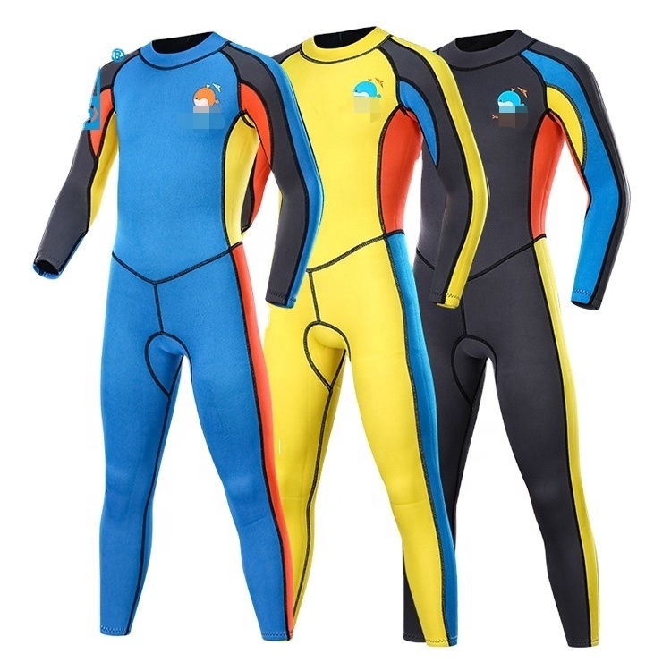 UOO Custom Design Kids Diving Suit Wetsuit Swimwear with Back Zipper Neoprene Swimsuit for Kids