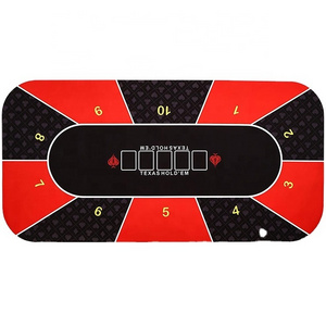 UOO Wholesale Custom Portable Non slip Blackjack Game Set Casino Poker Play Mat